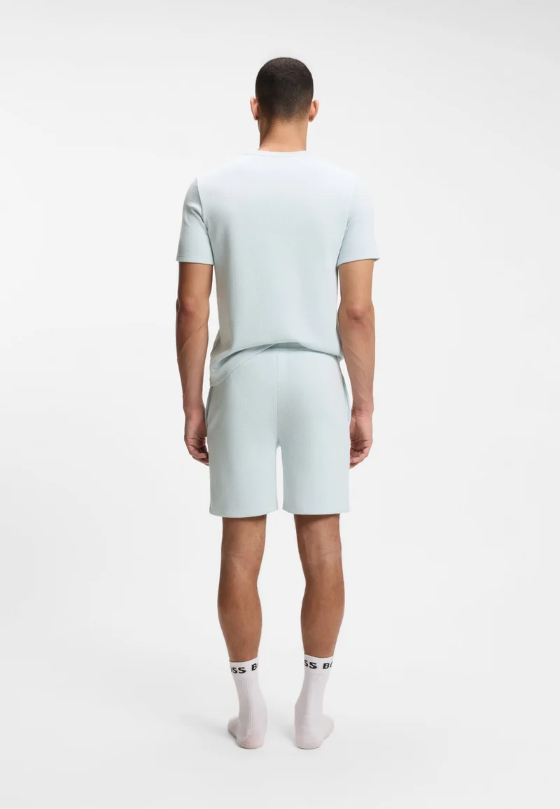BOSS Cotton-blend pyjama shorts with embroidered logo