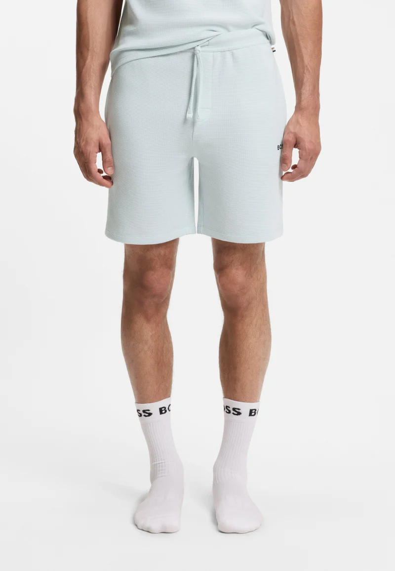 BOSS Cotton-blend pyjama shorts with embroidered logo