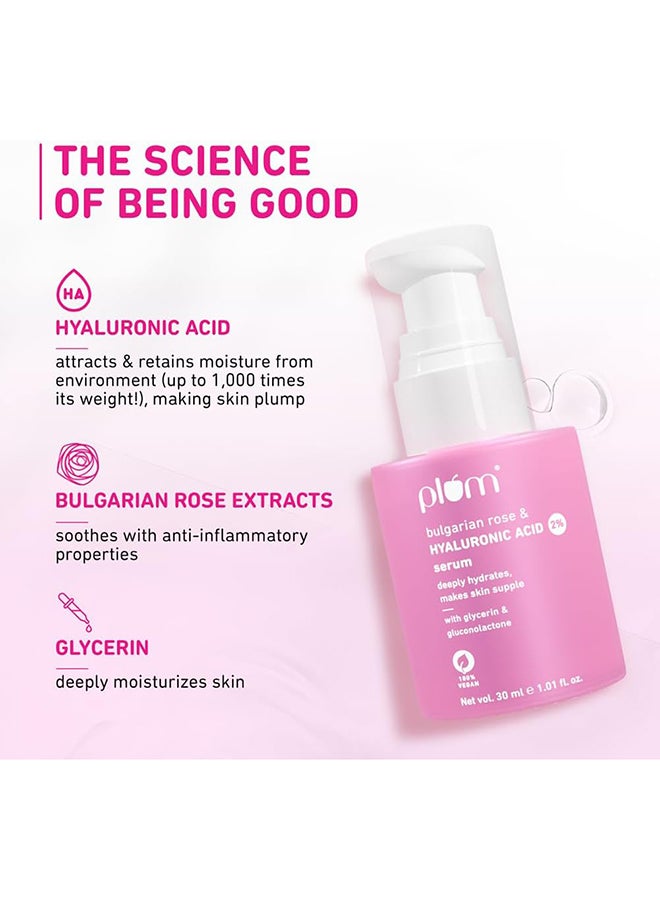 Plum سيروم الورد البلغاري وحمض الهيالورونيك 2% 30 مل - Image 4
