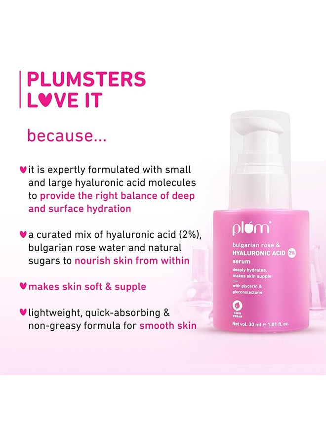 Plum سيروم الورد البلغاري وحمض الهيالورونيك 2% 30 مل - Image 3