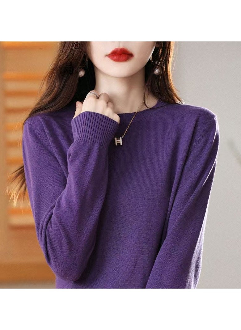 Generic Fashionable new women's round neck sportswear, women's wool pullover sweater  - Image 3