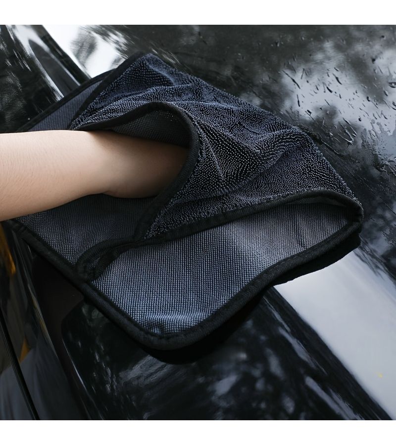 6 Pack Dark Gray Microfiber Cleaning Cloths Lint Free Multi Purpose Towels for Kitchen Car Detailing - Image 4