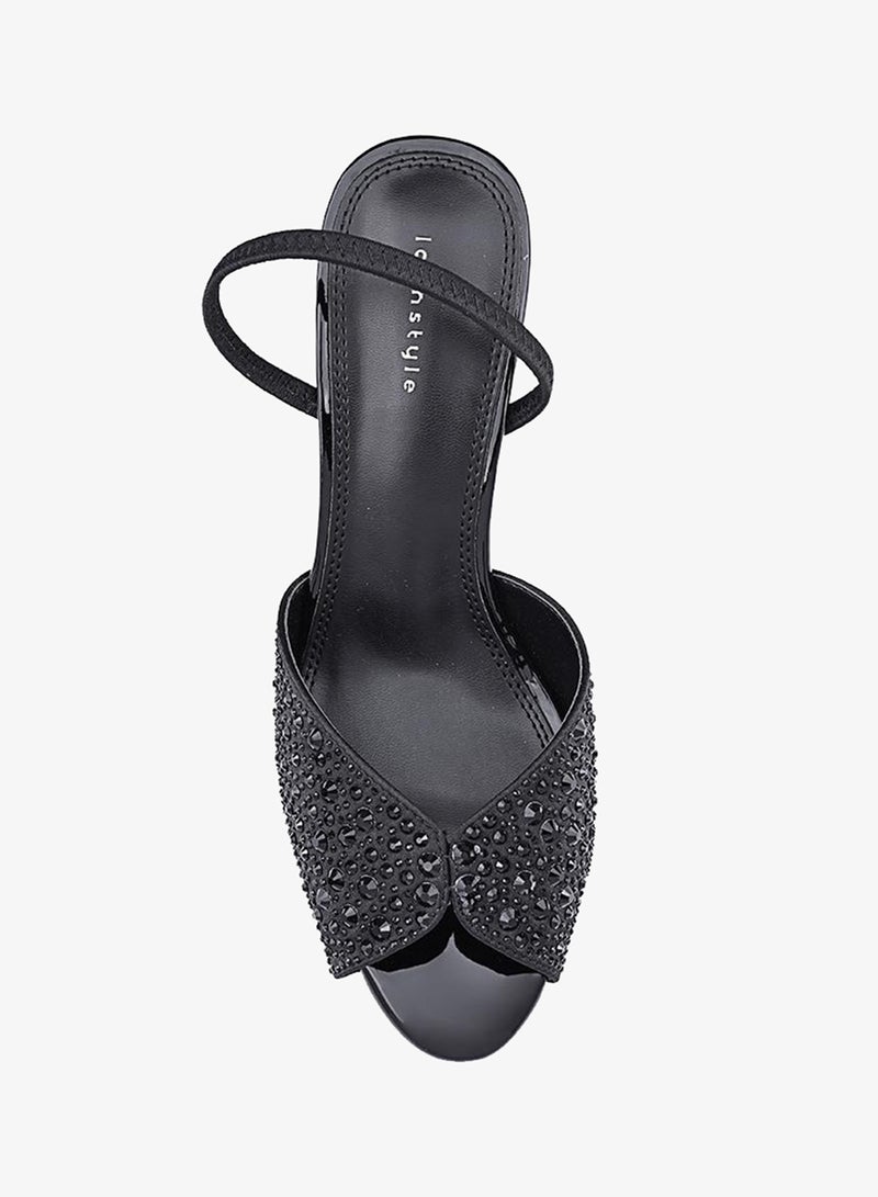 IconStyle Embellished Strappy Heeled Mules - Image 3
