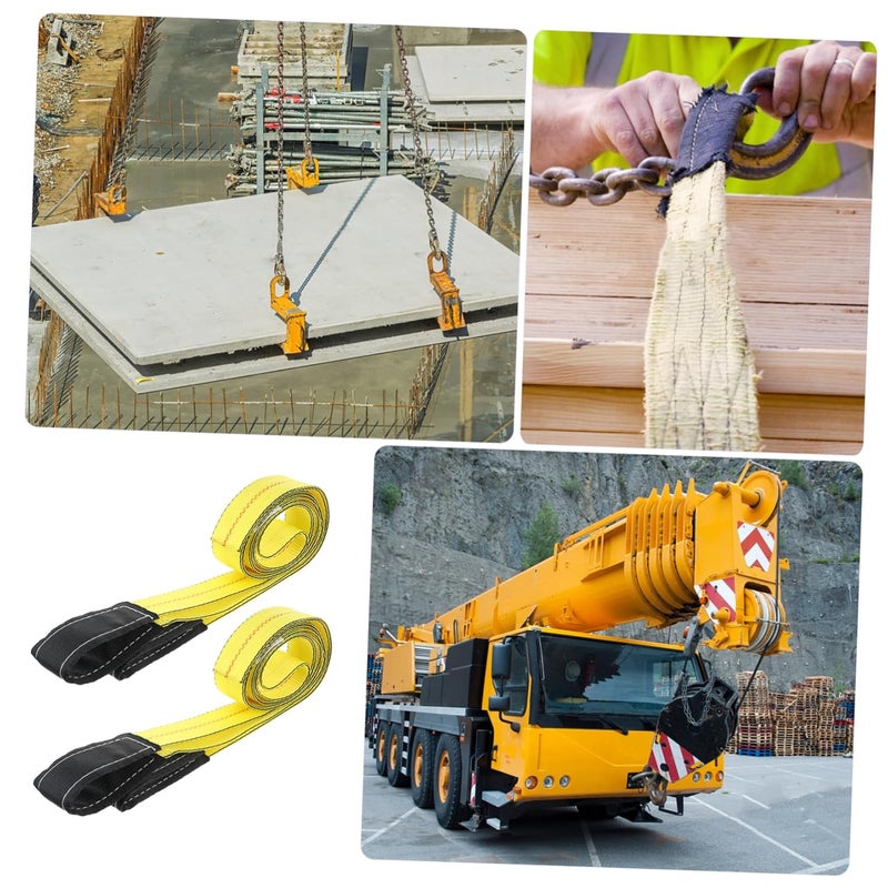 Heavy Duty 2pcs Flat Lifting Sling Straps Double Buckle Design For Furniture Moving - Image 1