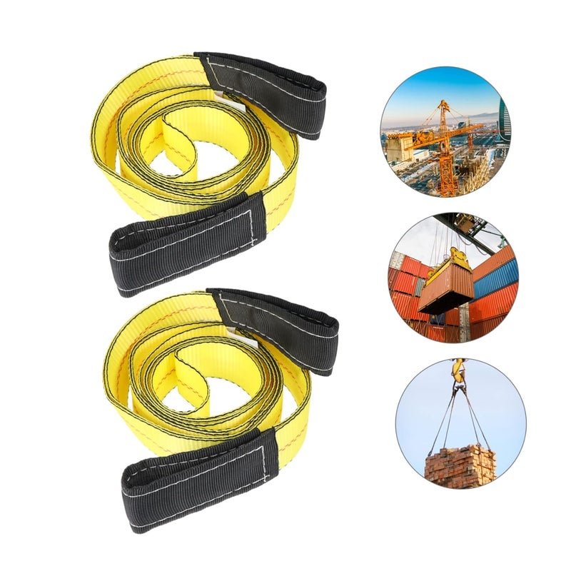 Heavy Duty 2pcs Flat Lifting Sling Straps Double Buckle Design For Furniture Moving - Image 2