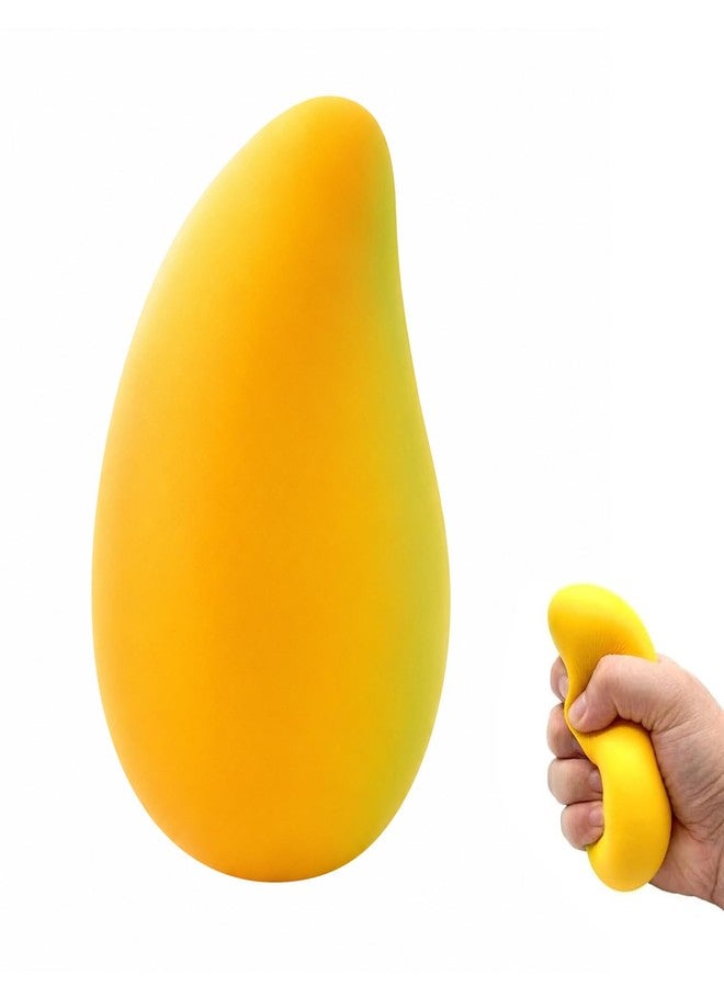 SHANGFEI Squishy Gold Mango,Mango Squishy,Fast Rising Stress Relief Simulation Fruit,Anxiety Sensory Stress Squishies Hand Toys, Soft Squishy's Stress Balls,Calming Adults Fidget Toys - Image 1
