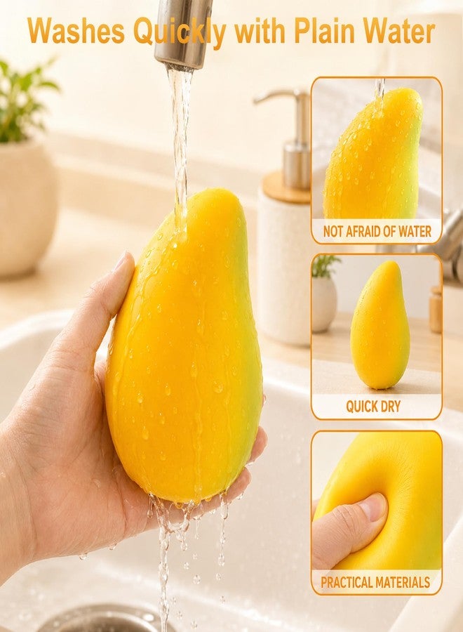 SHANGFEI Squishy Gold Mango,Mango Squishy,Fast Rising Stress Relief Simulation Fruit,Anxiety Sensory Stress Squishies Hand Toys, Soft Squishy's Stress Balls,Calming Adults Fidget Toys - Image 5