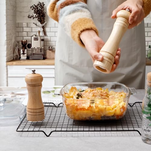 NUTRIUPS Small Square Casserole Dish with Lid Oven Safe Covered Glass Casserole Dish 7.8 Inches Glass Microwave Bowls With Lids Microwavable Cookware (Small-1.5L) - Image 5