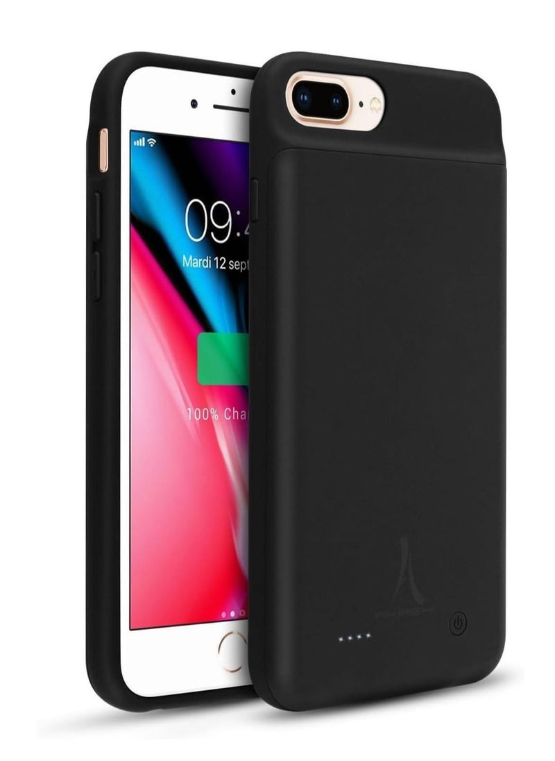 Ntech - NTECH Battery Case For (iPhone 6s/Plus/6 Plus/7 Plus/8 Plus 4000mAh, Rechargeable Charging Case For (iPhone 6Plus Extended Battery Pack Charger for iPhone 6s Plus Portable Power Bank Cover - Black - Image 1