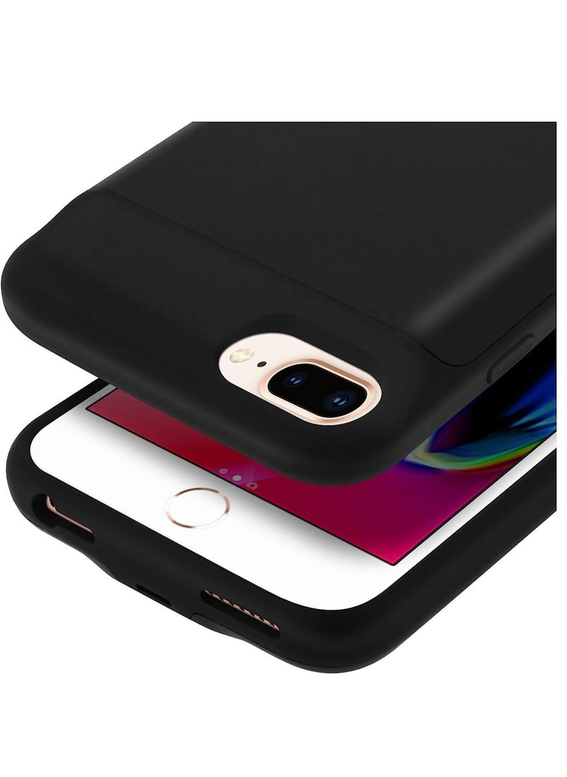 Ntech - NTECH Battery Case For (iPhone 6s/Plus/6 Plus/7 Plus/8 Plus 4000mAh, Rechargeable Charging Case For (iPhone 6Plus Extended Battery Pack Charger for iPhone 6s Plus Portable Power Bank Cover - Black - Image 1