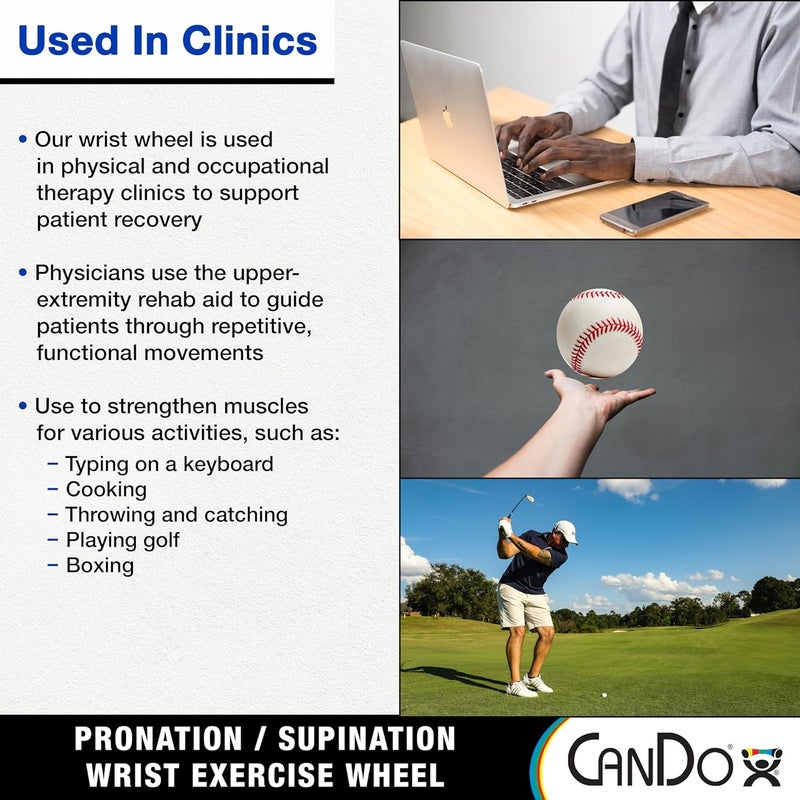 Cando Pronation/Supination Wrist Exercise Wheel - Image 5