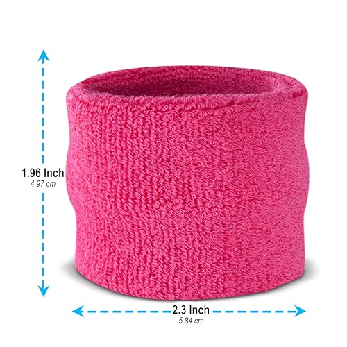 Suddora Sweatbands for Kids, Moisture Wicking 2 Wristbands and 1 Headband Set, Soft and Skin-Friendly Fabric, Moisture-Wicking Athletic Sweat Bands for Basketball, Baseball, Soccer, Neon Pink - Image 5