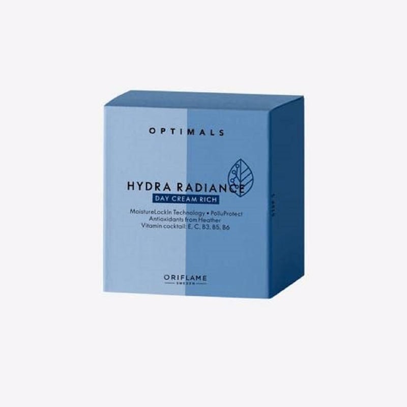 Oriflame optimals hydra radiance rich day cream light for all skin types 50 ml - Image 2