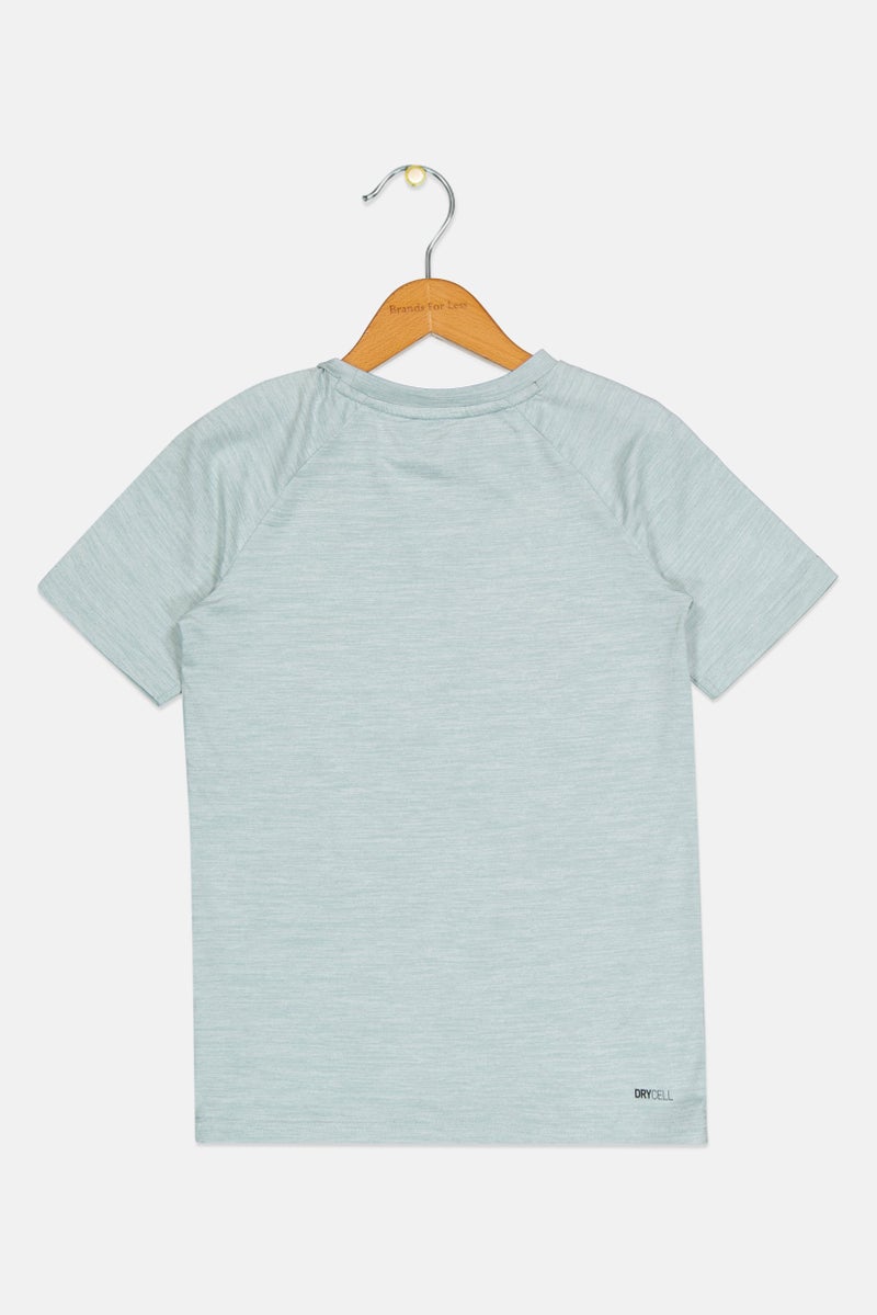 PUMA ملابس رياضية للبنات للأطفال تي شيرت قصير الأكمام خارجي، أخضر - Image 2