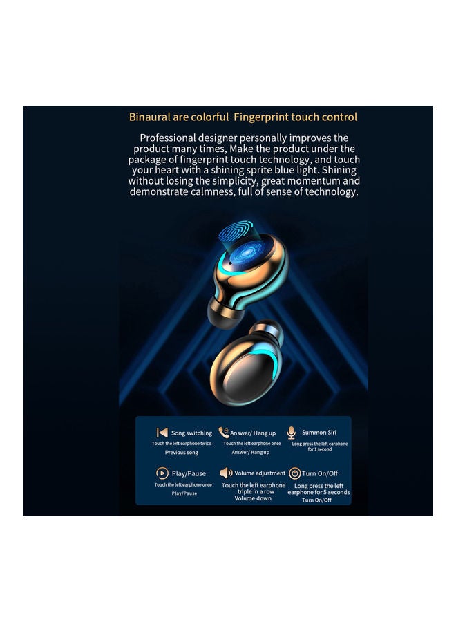 Bluetooth In-Ear Earbuds With Charging Case Black - Image 5