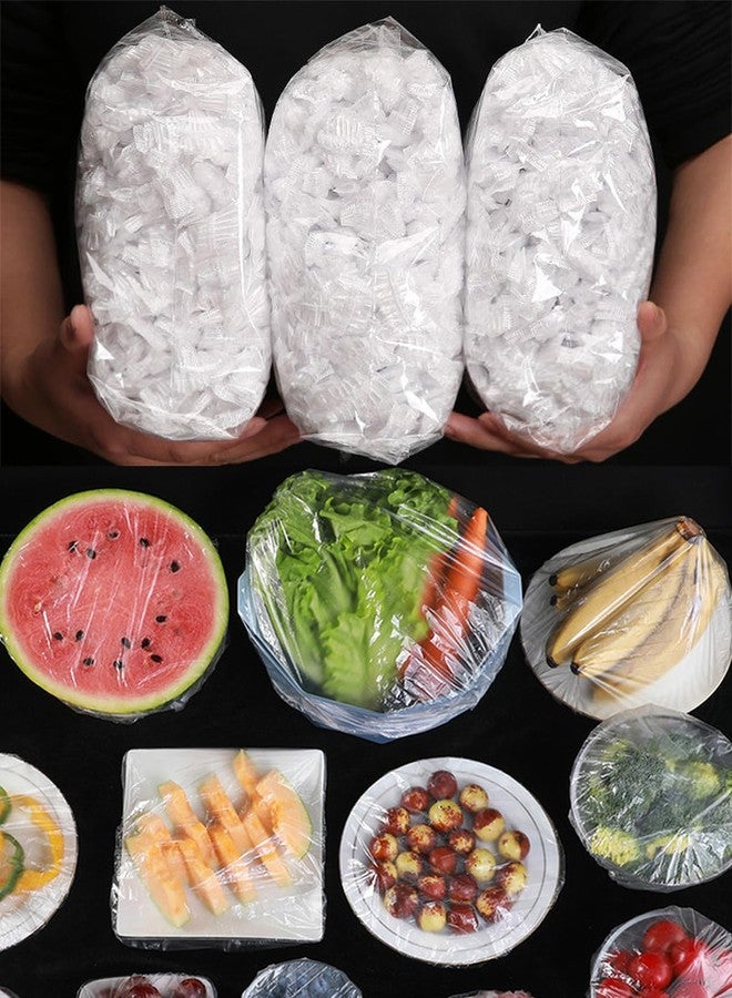 SAOYOAS 300PCS Elastic Food Covers Fresh Keeping Bags Disposable Stretchable Bowl Covers Universal Kitchen Wrap Seal Bags for Food Storage Bread Proofing and Outdoor Picnics, Adjustable Household Plastic Wrap - Image 1