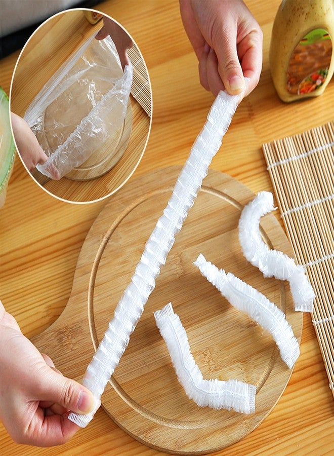 SAOYOAS 300PCS Elastic Food Covers Fresh Keeping Bags Disposable Stretchable Bowl Covers Universal Kitchen Wrap Seal Bags for Food Storage Bread Proofing and Outdoor Picnics, Adjustable Household Plastic Wrap - Image 2