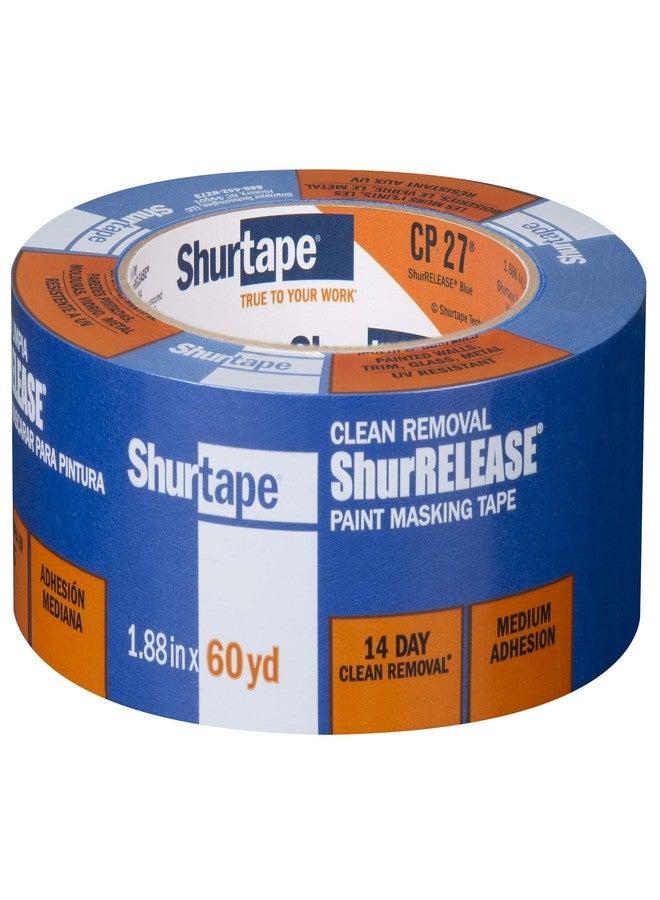 شورتاب شريط الرسام Shurtape CP 27 ShurRELEASE، متعدد الأسطح، 48 مم × 55 م، أزرق، لفة واحدة (202880) - Image 1