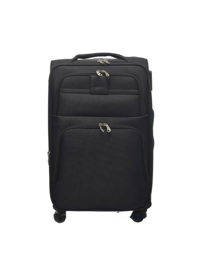 Luggage Trolley Bag 24-Inch – Lightweight, Durable Travel Suitcase with Wheels – Black - Image 1