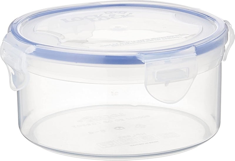 LocknLock Round Plastic Container 600ml Transparent