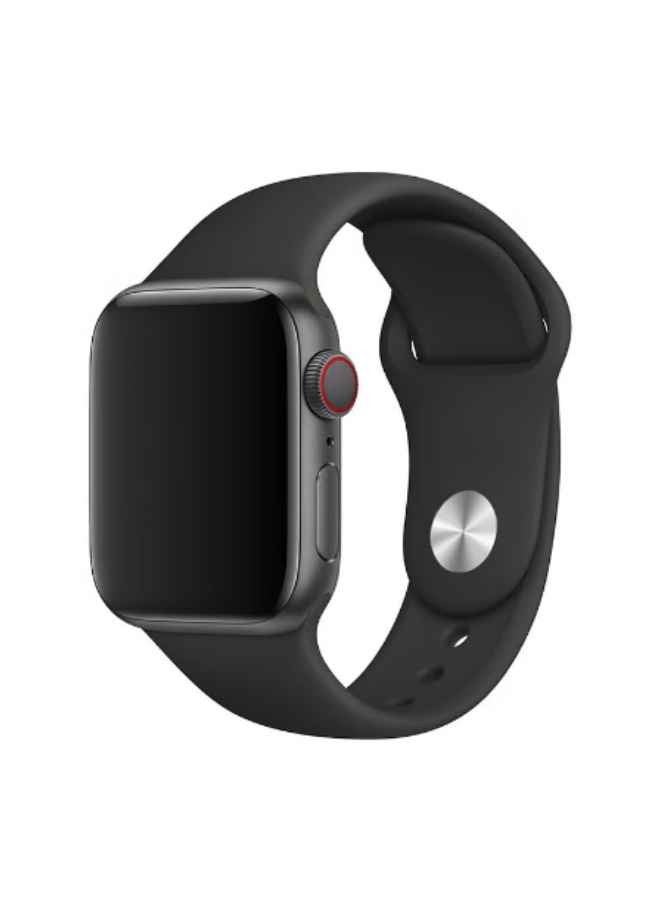 Silicone Strap for Apple Watch - Black - Water Resistant - 42/44/45/49mm - Image 1