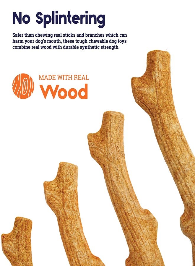 بيتستاجيز لعبة مضغ متينة للكلاب من بيتستيجز أوتوارد هاوند، مصنوعة من خشب الكورنيل، متوسطة الحجم - عصا مضغ تدوم طويلاً مصنوعة من خشب حقيقي - صنع في الولايات المتحدة الأمريكية، متوسطة الحجم - Image 5