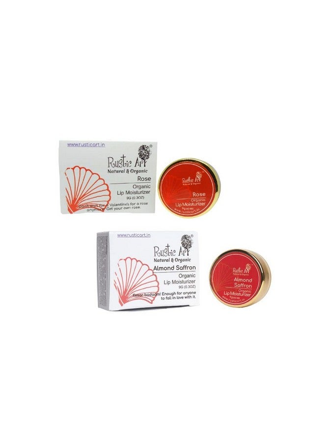Rustic Art Lip Balm (Almond Saffron + Rose Combo) - Image 2