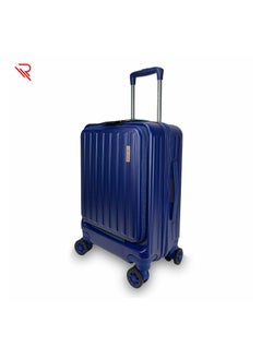 REFLECTION Premium Quality Business Travel Carry On Hardside Luggage with Front Open Laptop Compartment and 4 Spinner Wheels, Blue, 20 inches - pzsku/Z8169AA3B2411C6F12ED6Z/45/_/1695820807/e95ff621-f388-4b5d-9958-c002c72ee963