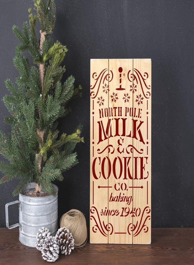 Stencil Revolution North Pole Milk and Cookie Company Stencil - Reusable Stencils for Painting - Mylar Stencil for Crafts and Decor - Image 3