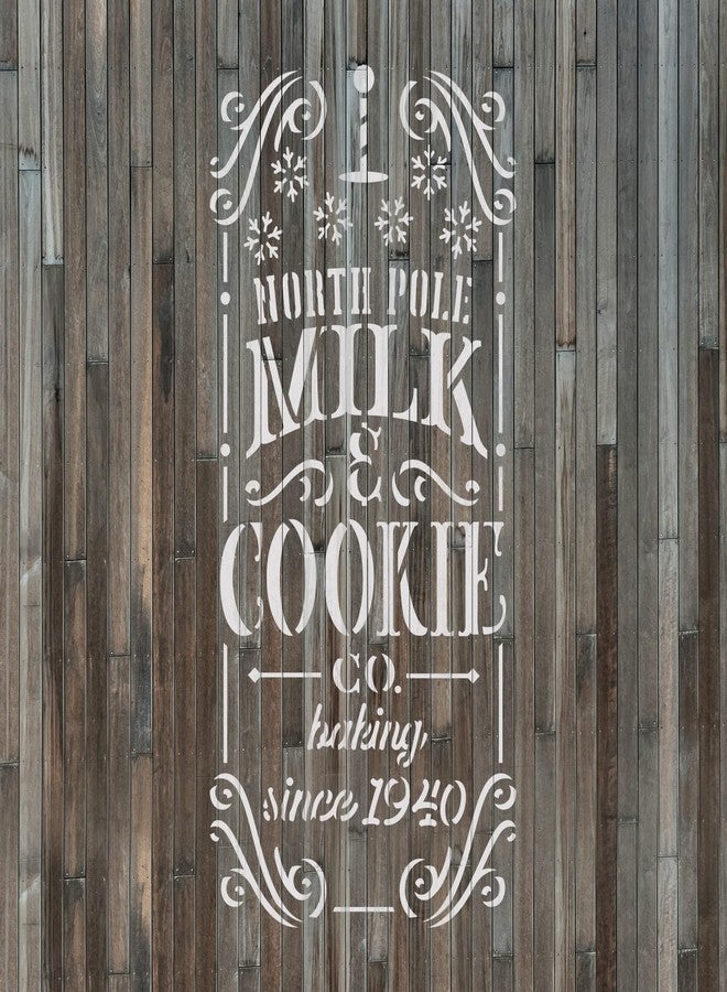Stencil Revolution North Pole Milk and Cookie Company Stencil - Reusable Stencils for Painting - Mylar Stencil for Crafts and Decor - Image 4