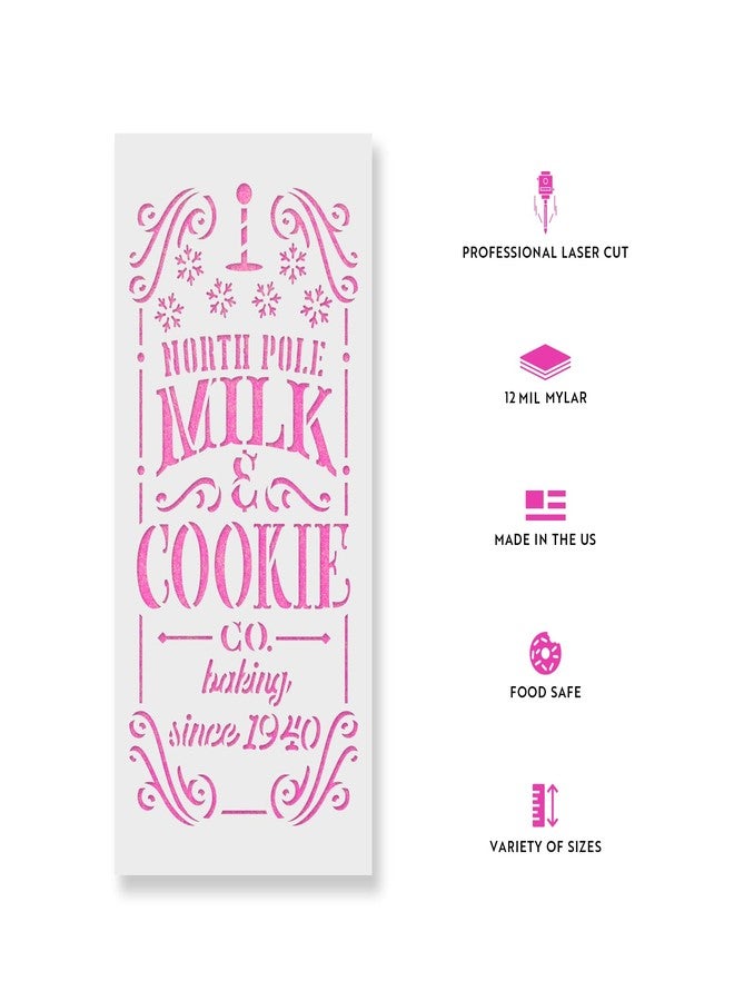 Stencil Revolution North Pole Milk and Cookie Company Stencil - Reusable Stencils for Painting - Mylar Stencil for Crafts and Decor - Image 2
