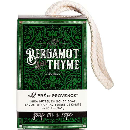 Pre de Provence Bergamot  Thyme Mens Fragrance Collection Soap On A Rope 200 G