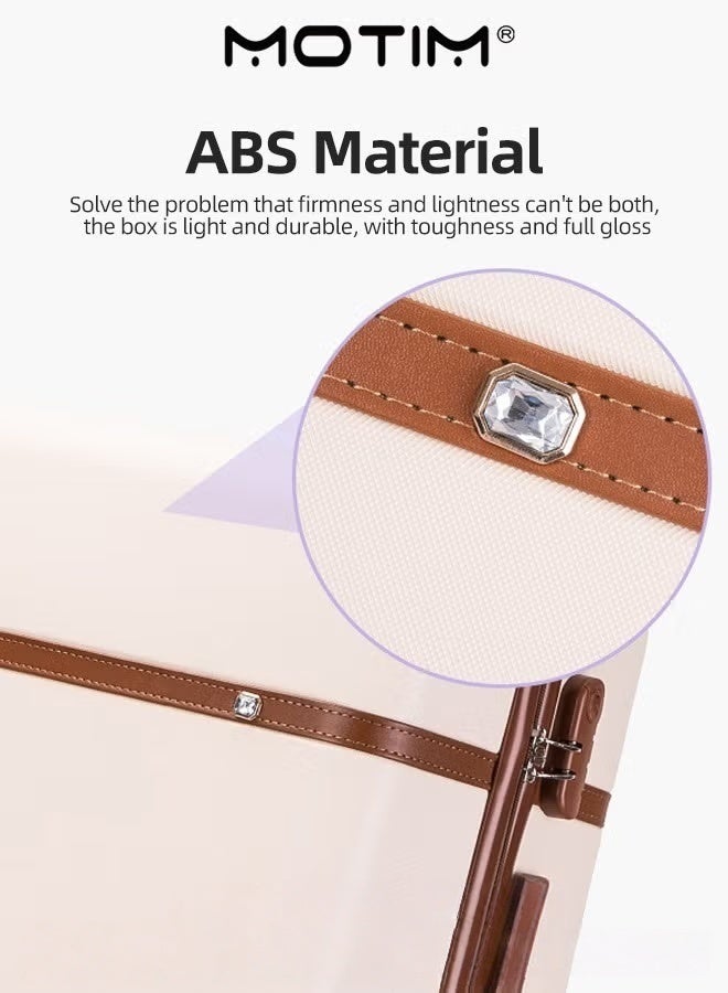 Motim Vintage Style Travel Luggage Lightweight Durable Expandable Suitcase Expandable  Clearance Luggage with TSA Lock Spinner Wheels Telescopic Handle - Image 5