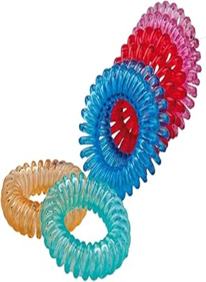 Titania Rubber Hair Tie Set of 8 Pieces - Multi Color