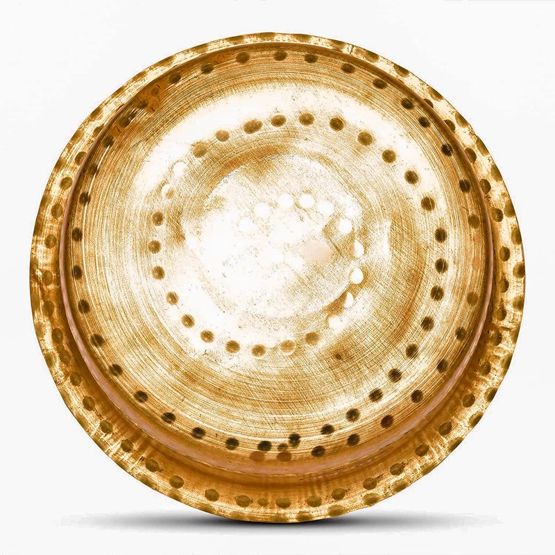 RJ kitchenware Store Brass tope Bhagona Heavy Gauge Big - Pure Brass Patila |Brass Bhagona | Brass Tope | Brass Cookware (4 Litter) - Image 5