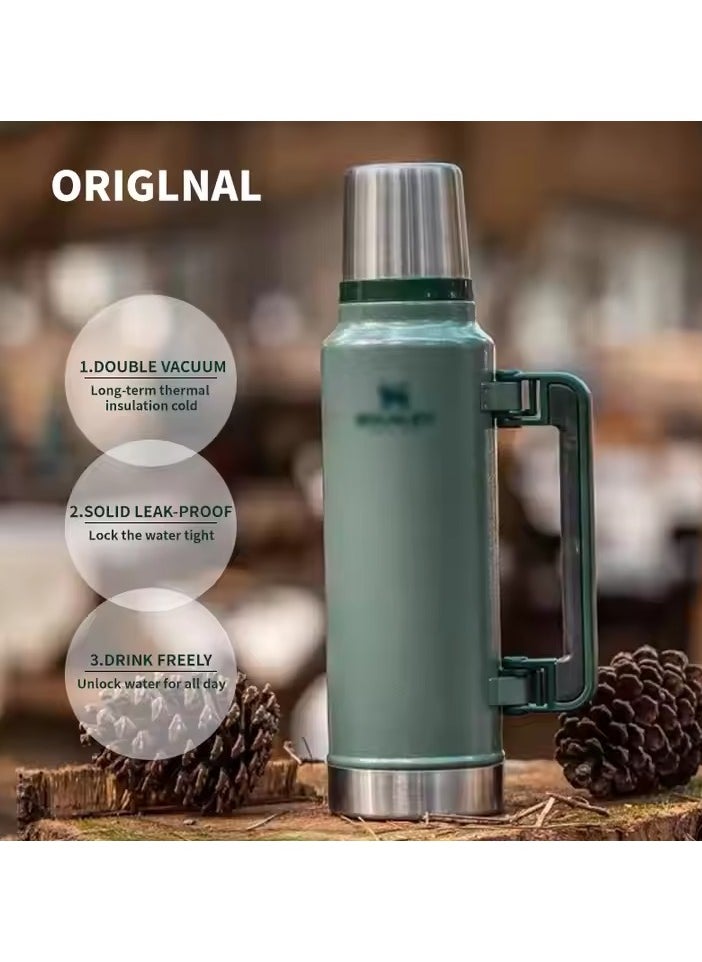 Stanley Legendary Classic Vacuum Insulated Bottle 1.9l, Leakproof, Durable Stainless Steel Thermos with Lid and a Cup, Perfect for Camping, Hiking and Everyday Use, Keeps Beverages Hot or Cold for Extended Periods, Green - pzsku/Z8169EDFDDBE727CBB559Z/45/_/1736951132/4e486e2e-bfda-42b1-8897-d44822e3d9a7