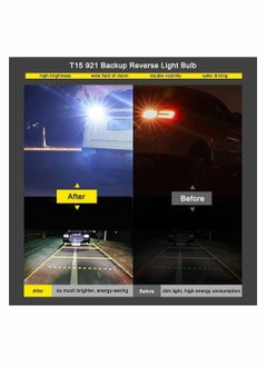 KASTWAVE KASTWAVE Nonpolarity T15 912 921 906 W16W Led Bulb High 2835SMD 6000K 1800 Lumens Extremely Bright Error Free Led Bulbs For Backup Reverse Lights 3rd Brake Lights (4-Pack)  - Image 4
