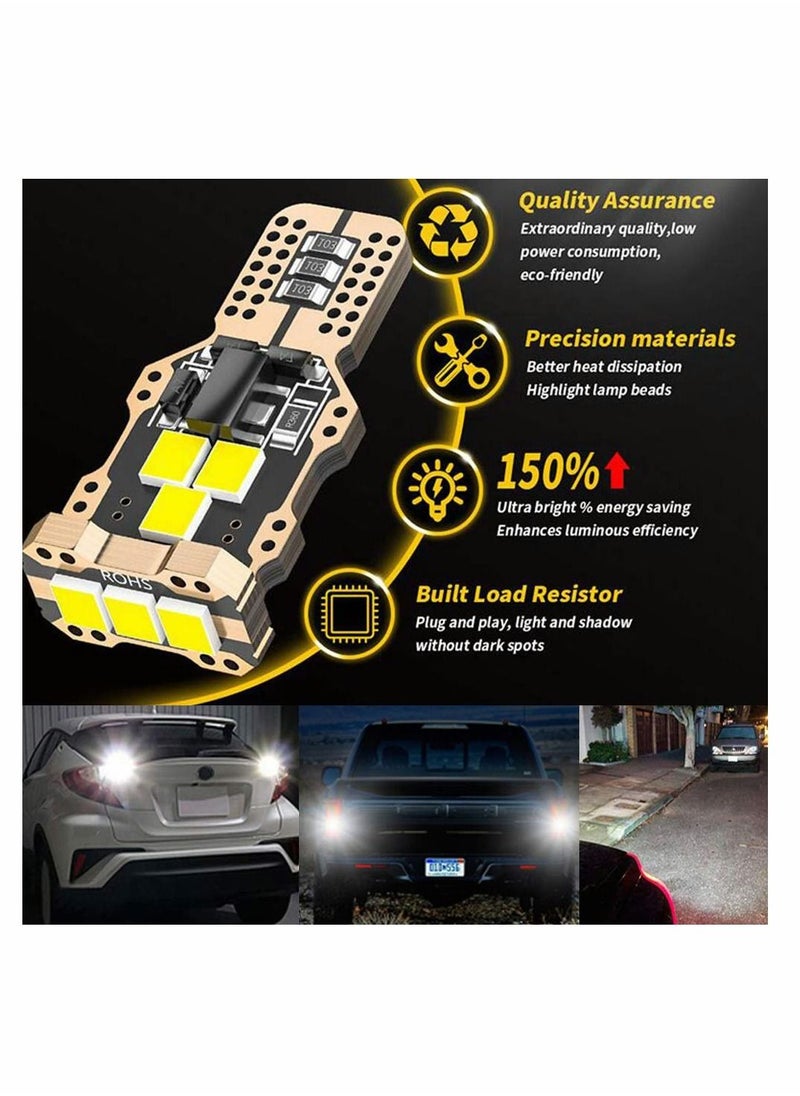 KASTWAVE - KASTWAVE Nonpolarity T15 912 921 906 W16W Led Bulb High 2835SMD 6000K 1800 Lumens Extremely Bright Error Free Led Bulbs For Backup Reverse Lights 3rd Brake Lights (4-Pack) - Image 1