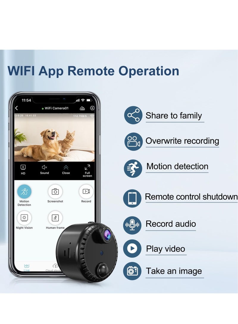 Excefore Wireless WI-FI Camera, 4K Camera, with Audio and Video 160°Wide Motion Detection and Night Vision Take Pictures, for Office, Meeting Recording, Home, Pet, Drones - Image 2