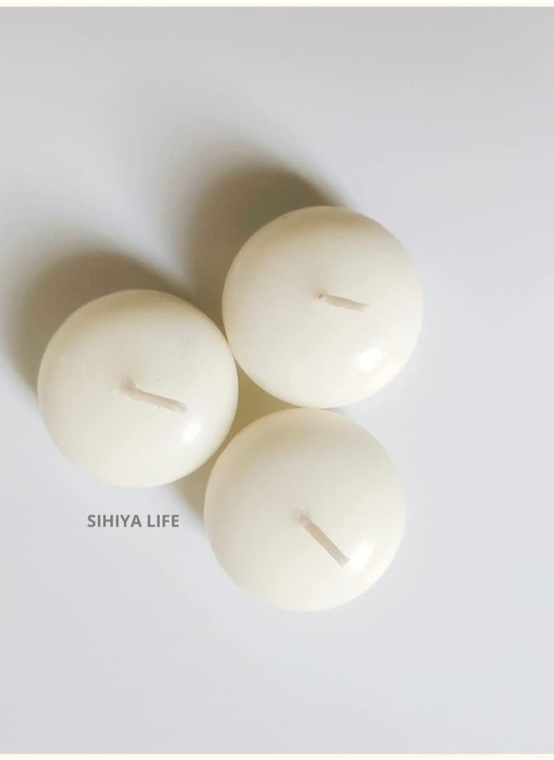 SIHIYA LIFE Set of 3 Glass Vases with 3 Ivory Floating Candles | elegant decorative cylinder vases for Mantle, Events, Party, Candlelit Dinners,Get togethers,Wedding,Parties,Gifting  - Image 4