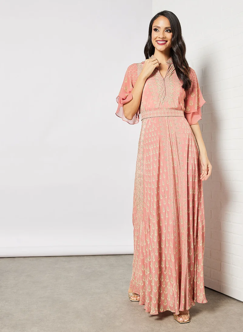 NIRRAAMYAA Digital Printed Kaftan