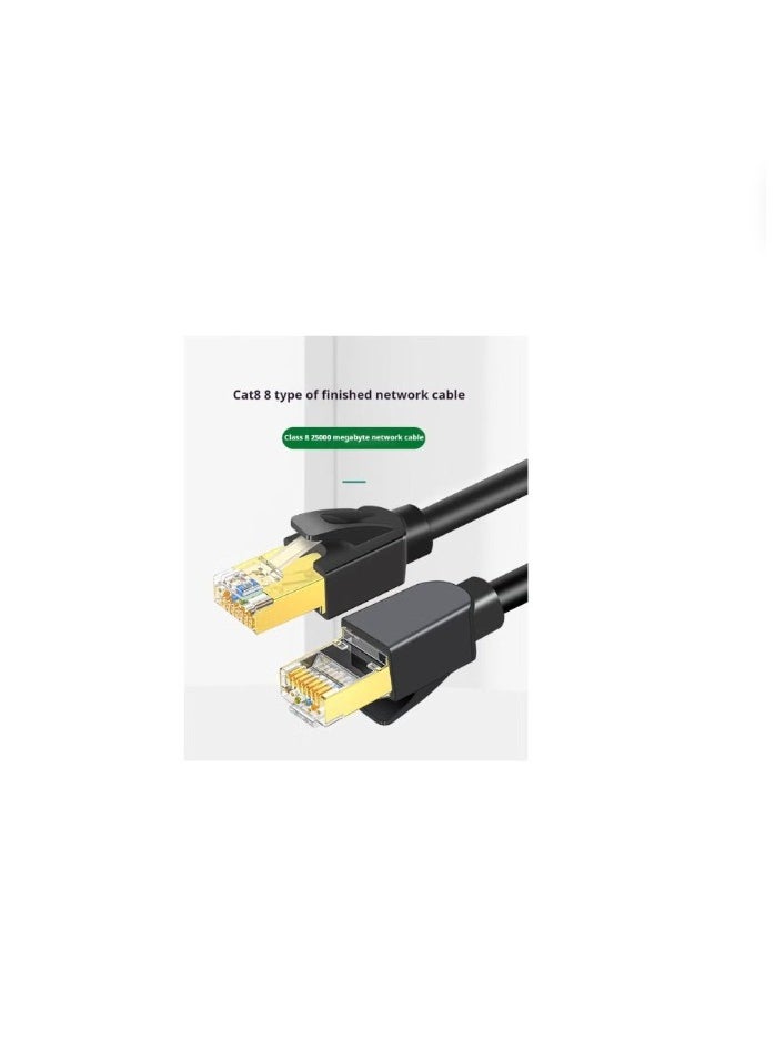 Generic M-PARD Cat8 Ethernet cable high speed 40Gbps 2000MHz RJ45 network Internet shield cable LAN cable compatible game switch PC PS5 PS4 Xbox modem router WiFi extender patch panel -2M black  - Image 1