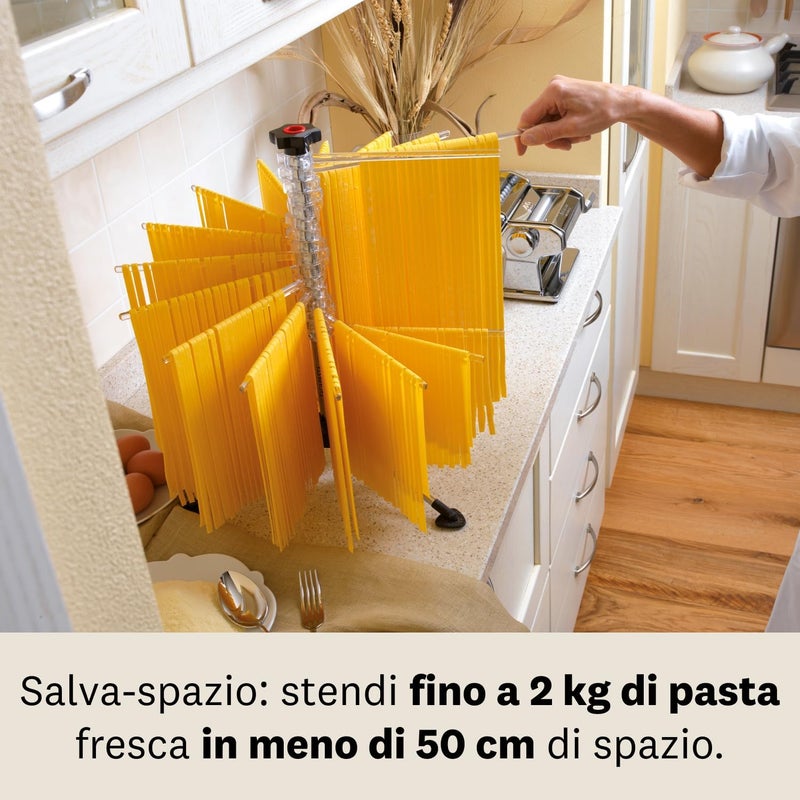 MARCATO Atlas Pasta Drying Rack Tacapasta Made in Italy Steel and Polycarbonate Collapsible Clear - Image 4