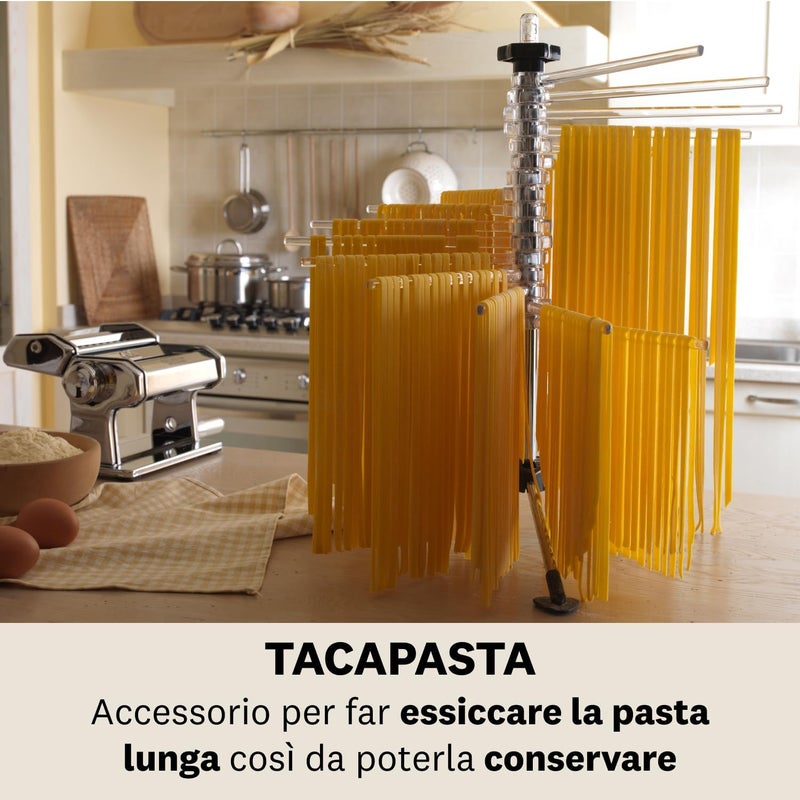 MARCATO Atlas Pasta Drying Rack Tacapasta Made in Italy Steel and Polycarbonate Collapsible Clear - Image 2