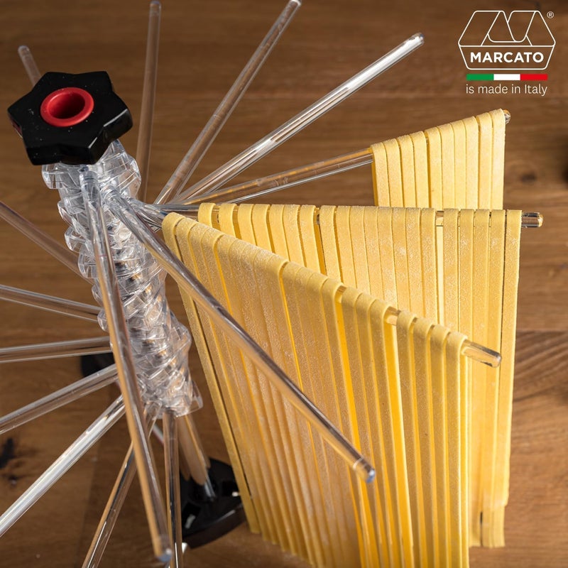 MARCATO Atlas Pasta Drying Rack Tacapasta Made in Italy Steel and Polycarbonate Collapsible Clear - Image 3