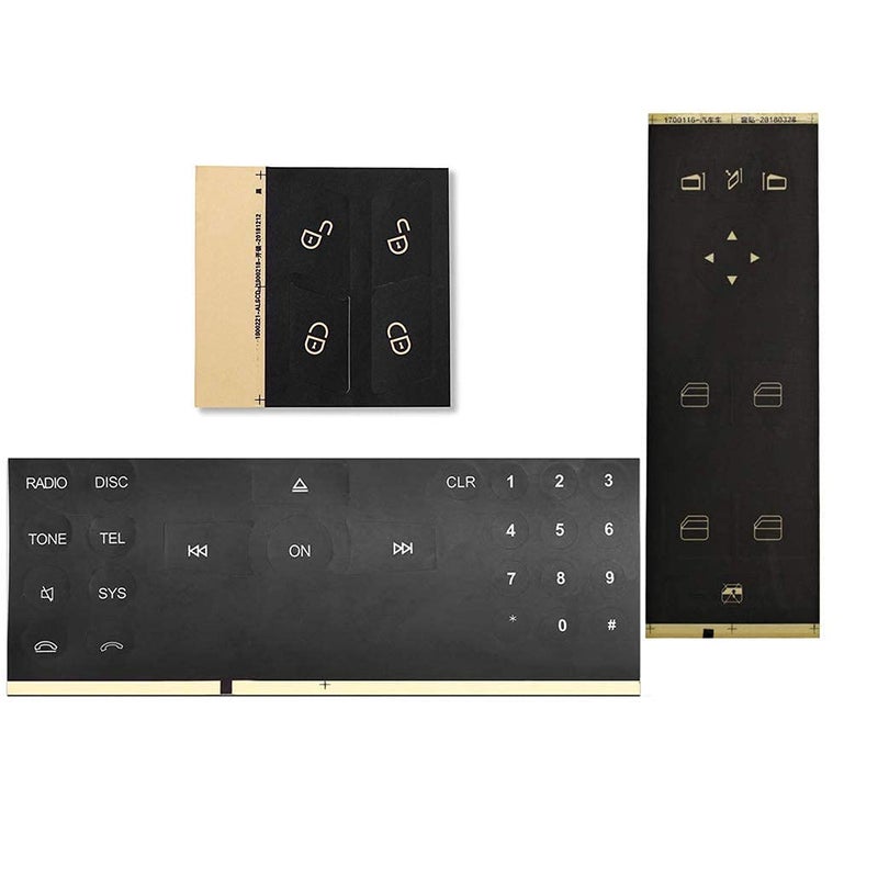 RDBS Car Interior Button Repair Stickers Kit Window Switch Door Lock Switch Radio Number Button Decals Accessories Fit for 2008-2014 Mercedes Benz W204 C250 C350 E-Class Ml Gl Glk - Image 3