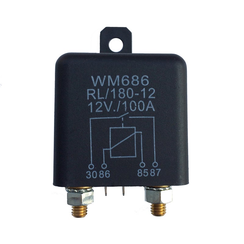 1 Pcs Heavy High Current 12VDC 100A AMP 2.4W Continuous Work 4 Pins Car Truck Auto Automotive On Off Start Relay Switch Fixing Hole for Large Motor - Image 1