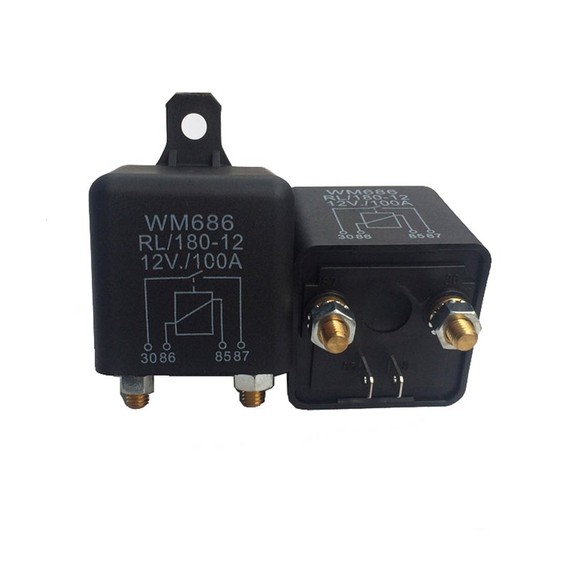 1 Pcs Heavy High Current 12VDC 100A AMP 2.4W Continuous Work 4 Pins Car Truck Auto Automotive On Off Start Relay Switch Fixing Hole for Large Motor - Image 5