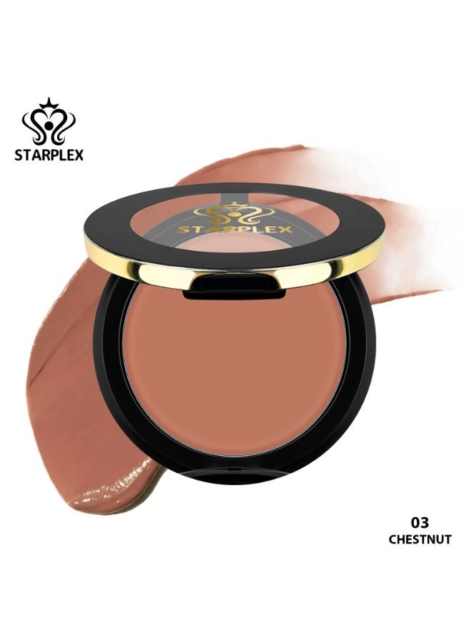 STARPLEX Cream Blush Starlight Velvet Blush Cream Lip & Cheek 2-in-1 CHESTNUT, Transparent Skylight Portable, Waterproof Sweatproof Long Lasting, Finger Apply Natural Brighten Complexion, 6 Shades Available - Image 1