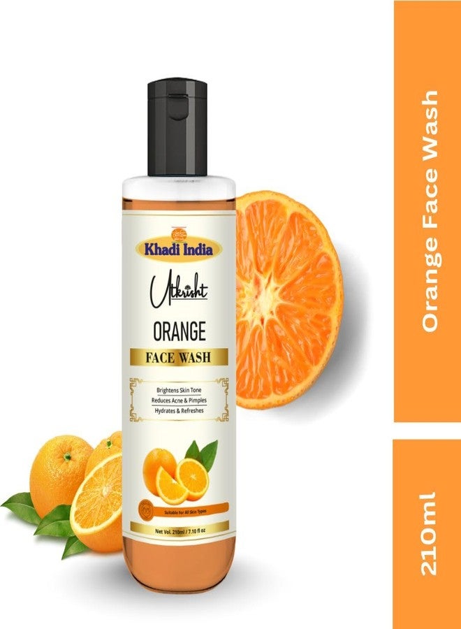 Utkrisht Khadi Orange Face Wash | Brightening & Oil Control Herbal Cleanser for Glowing Skin | Vitamin C-Rich Daily Face Wash for Men & Women - 210ml - Image 3